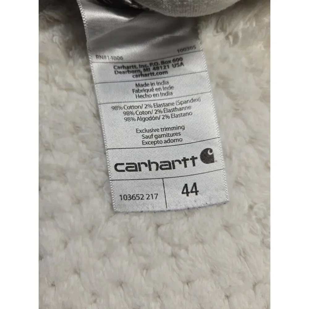Carhartt Work Shorts Men's 44x11 Olive Gray Carpenter Utility Canvas #106